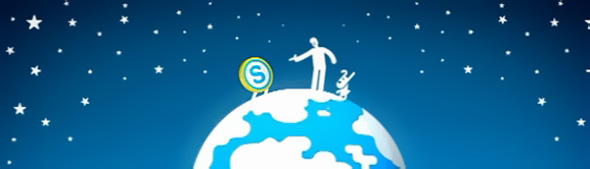 skype banner -world